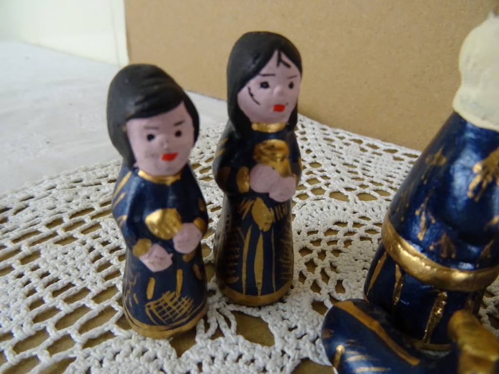 Aardewerk miniatuur kerstgroep - Afbeelding 6