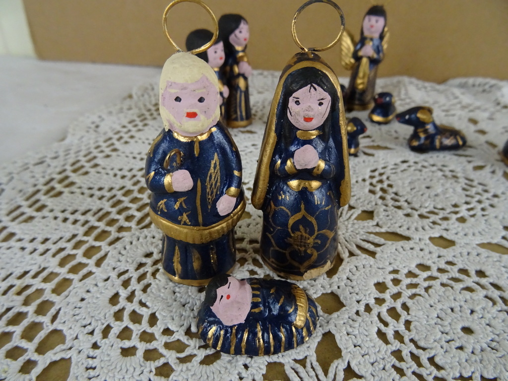 Aardewerk miniatuur kerstgroep - Afbeelding 12