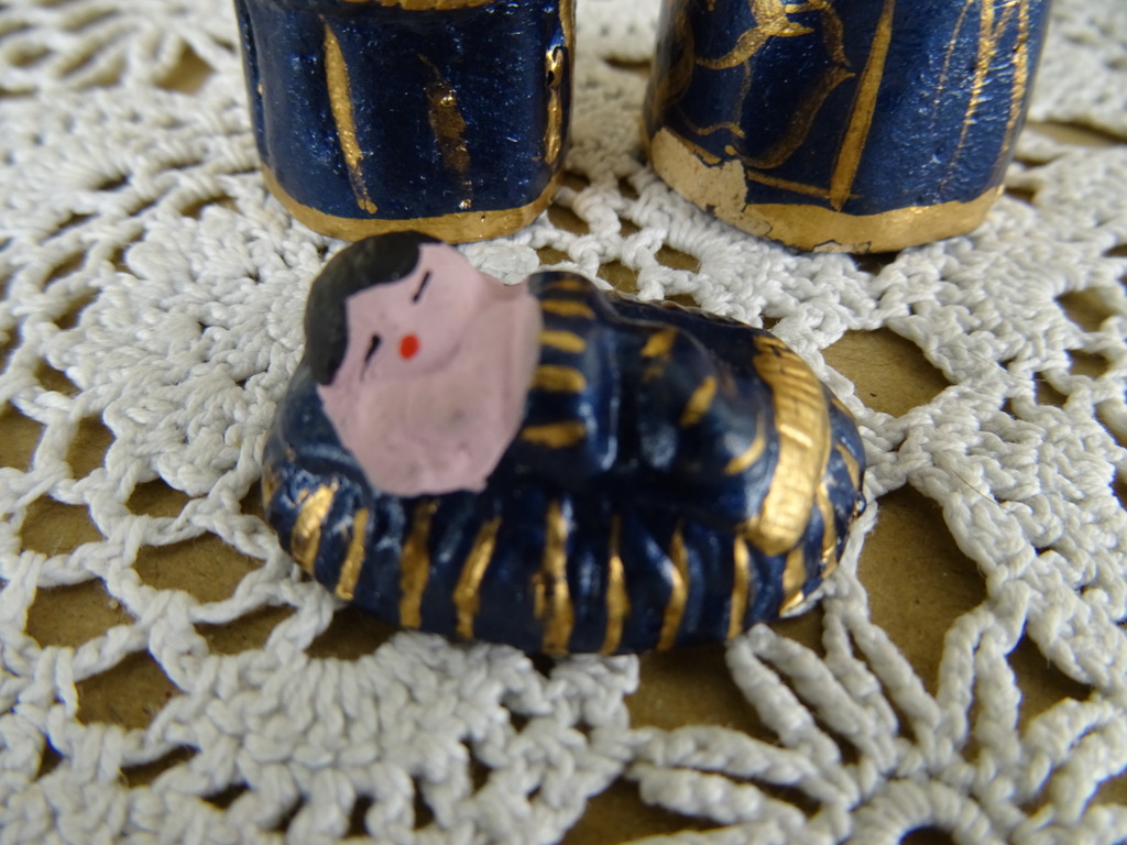 Aardewerk miniatuur kerstgroep - Afbeelding 14