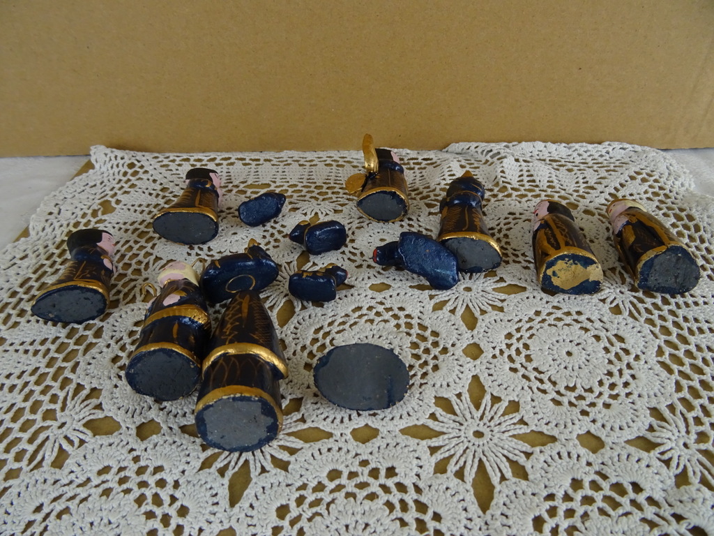 Aardewerk miniatuur kerstgroep - Afbeelding 15