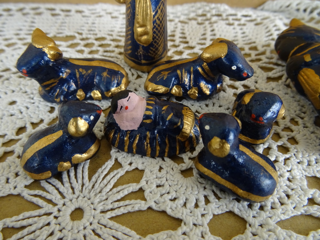 Aardewerk miniatuur kerstgroep - Afbeelding 16