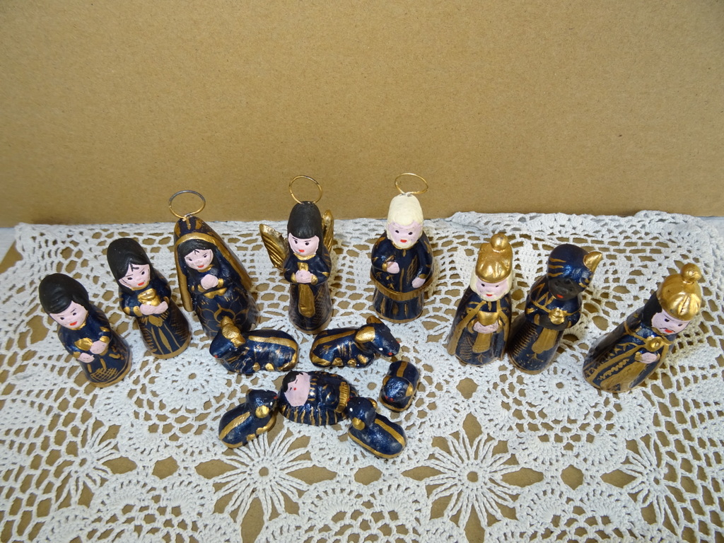Aardewerk miniatuur kerstgroep