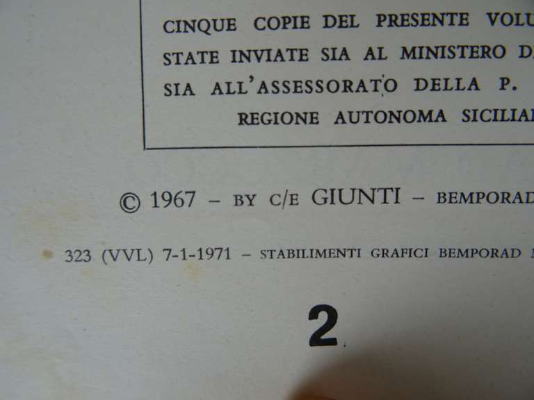 Vintage Italiaans schoolboek eerste klas