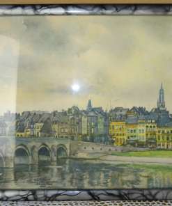 Maastricht Maas met Maasbrug Cees Bolding 1938