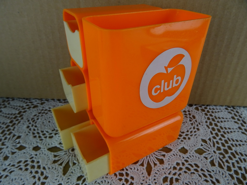 Vintage oranje Space Age pennenbak