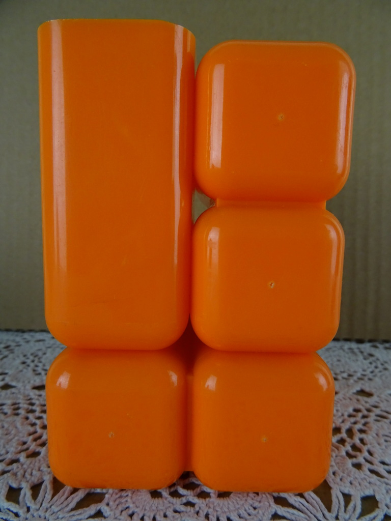 Vintage oranje Space Age pennenbak - Afbeelding 6