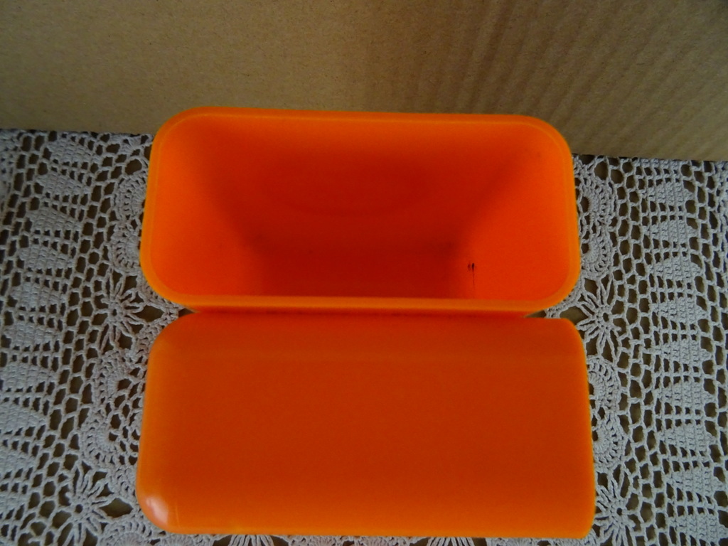 Vintage oranje Space Age pennenbak - Afbeelding 8