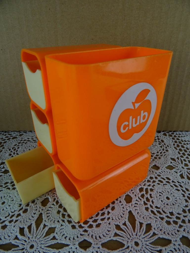 Vintage oranje Space Age pennenbak - Afbeelding 11