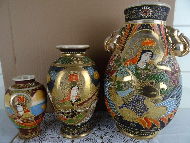 Antieke Japanse Satsuma vazen
