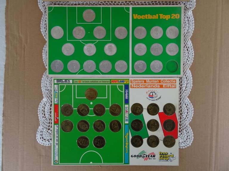 Vintage Nederlands elftal voetbalmunten