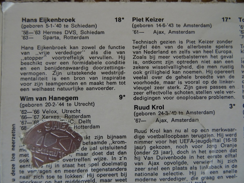 Vintage Nederlands elftal voetbalmunten - Afbeelding 7