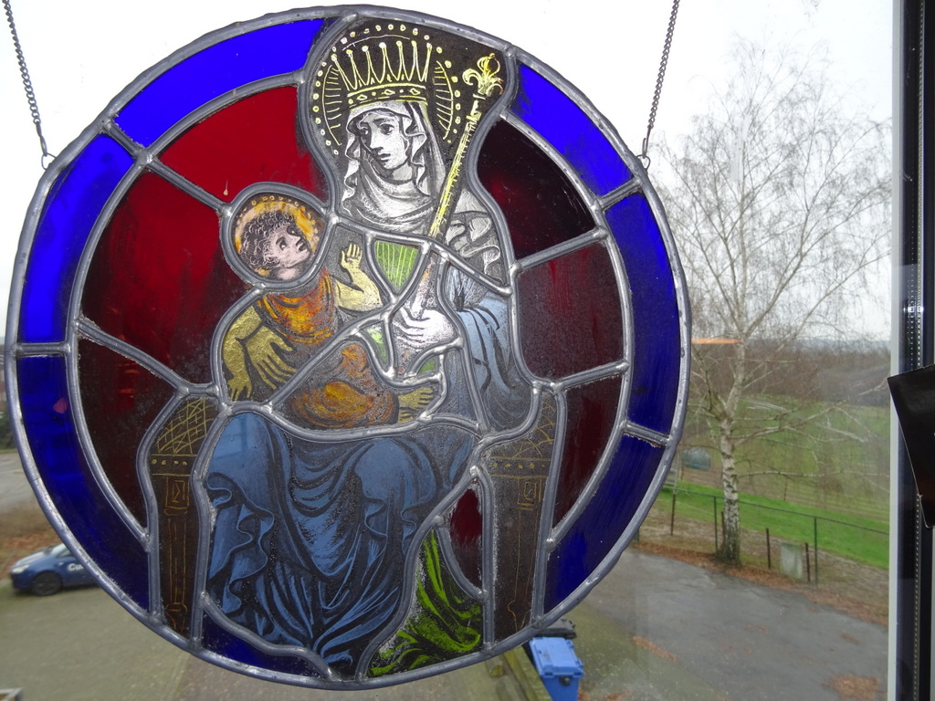 Antiek glas in lood Heilige Maria Sterre der Zee - Afbeelding 2