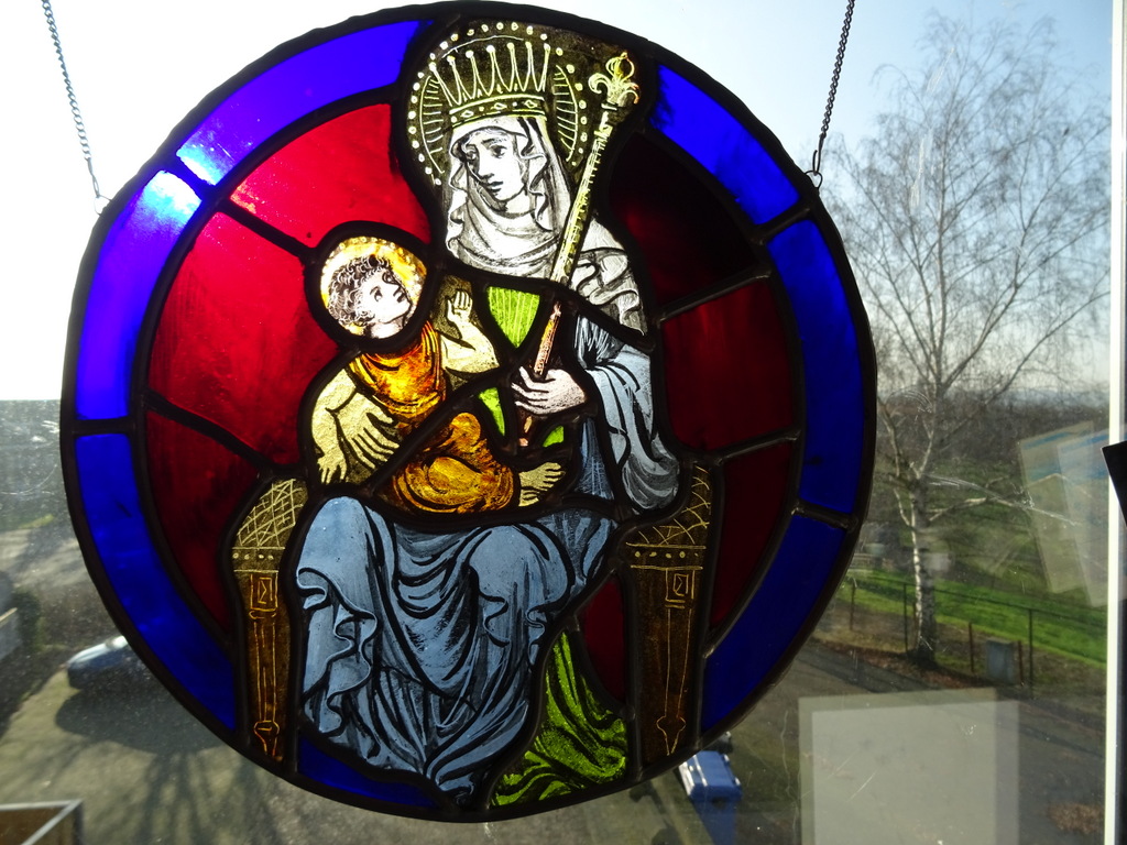 Antiek glas in lood Heilige Maria Sterre der Zee