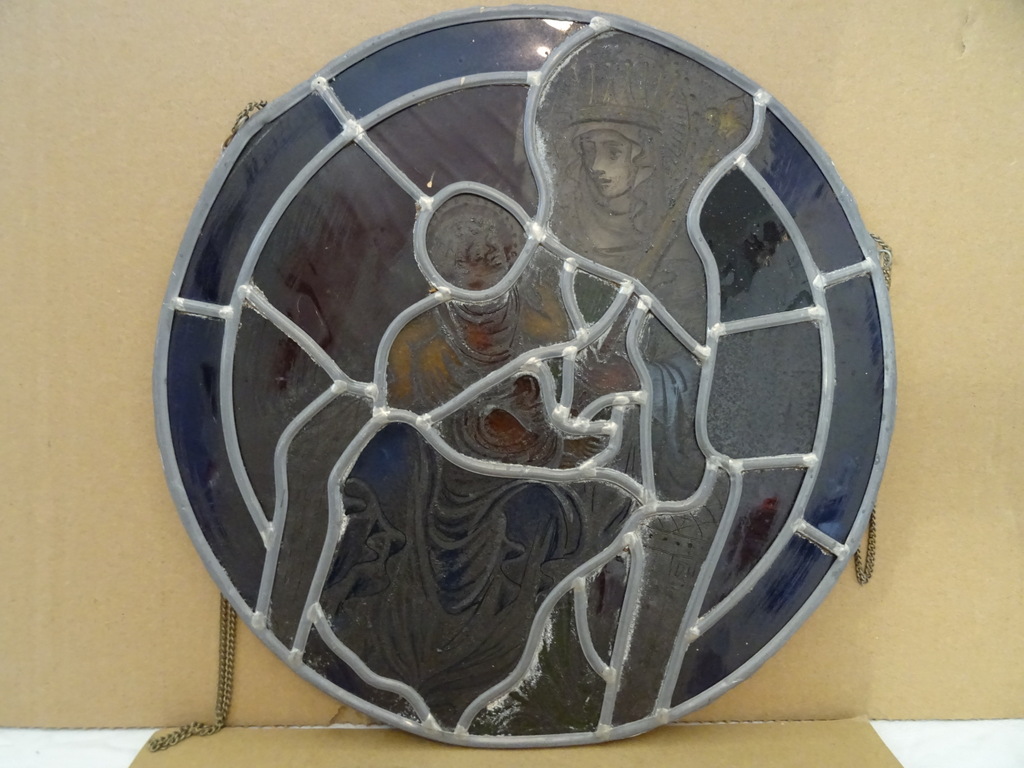 Antiek glas in lood Heilige Maria Sterre der Zee - Afbeelding 3