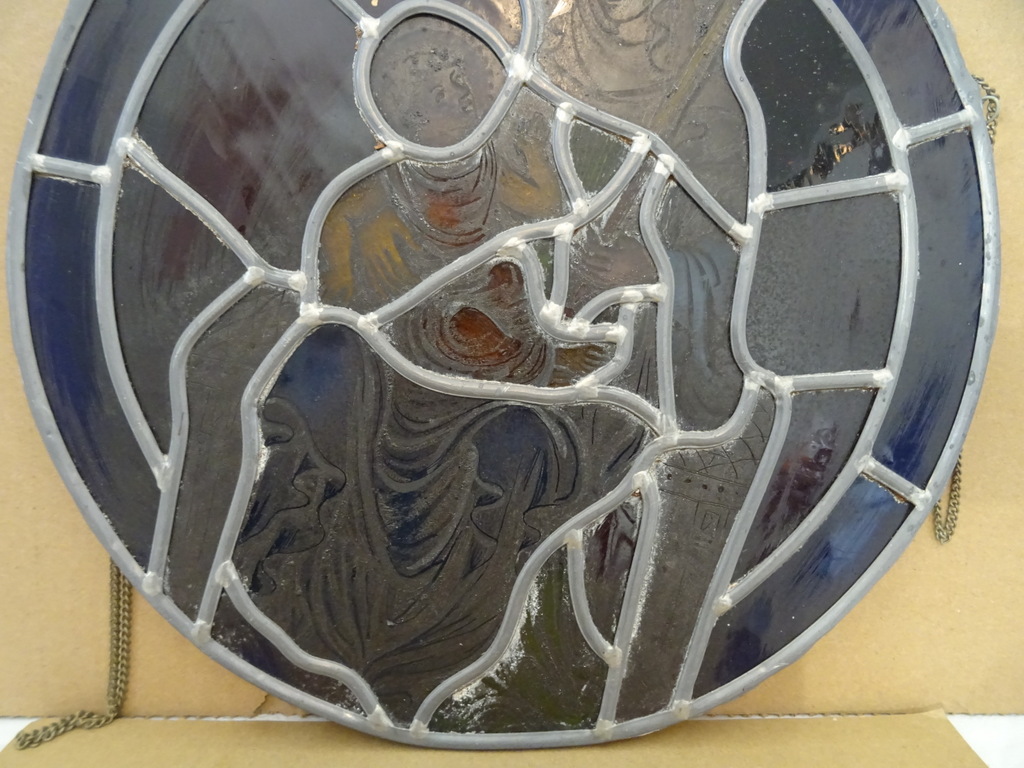 Antiek glas in lood Heilige Maria Sterre der Zee - Afbeelding 6