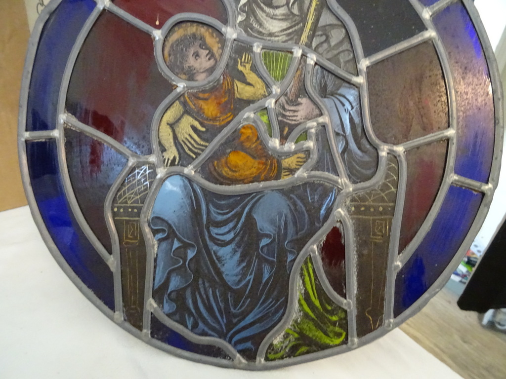 Antiek glas in lood Heilige Maria Sterre der Zee - Afbeelding 10
