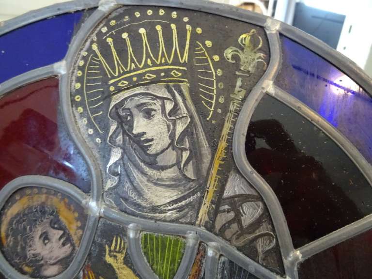 Antiek glas in lood Heilige Maria Sterre der Zee