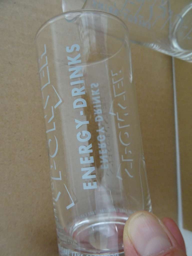 Sponser energy drinks glas