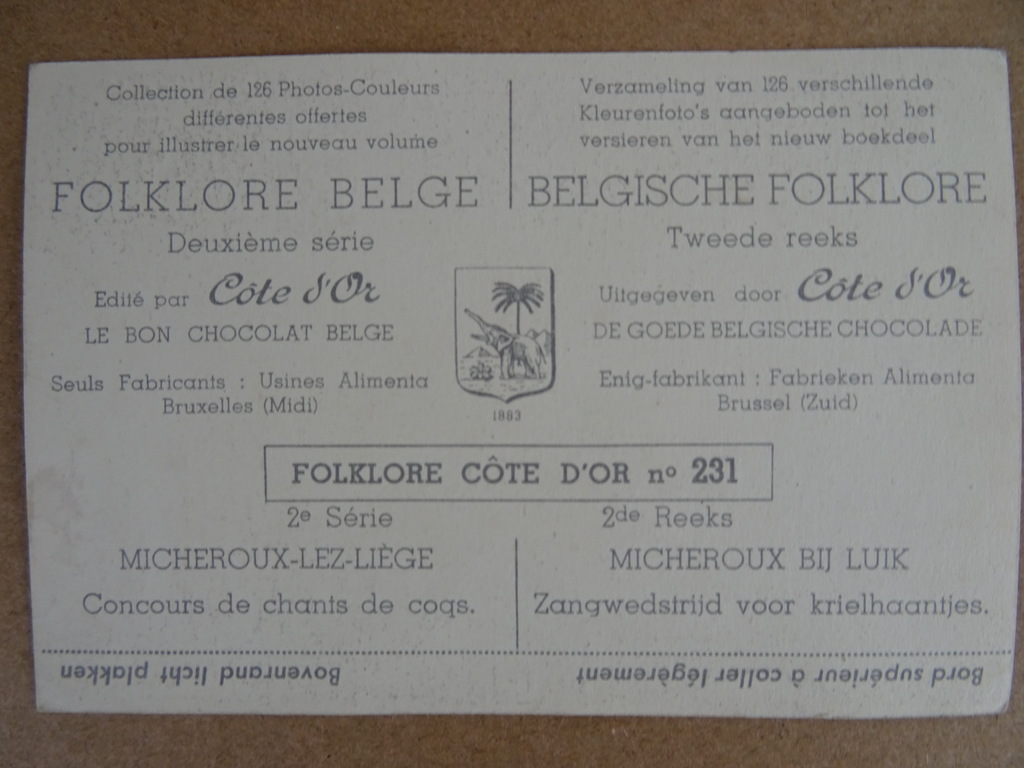 Collectie Côte d’or verzamelplaatjes - Afbeelding 16