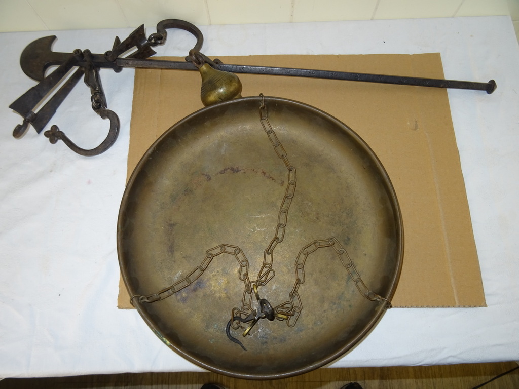 Antieke balans weegschaal 83 cm - Afbeelding 2