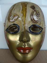 Vintage koperen masker India