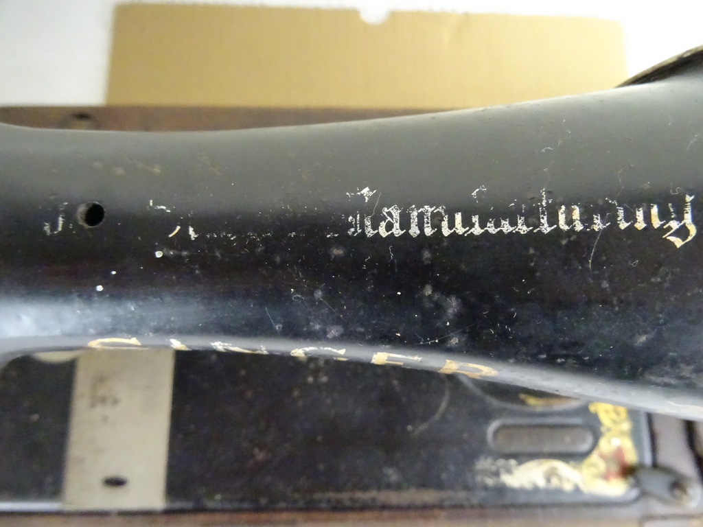 Antieke Singer naaimachine handmatig - Afbeelding 19
