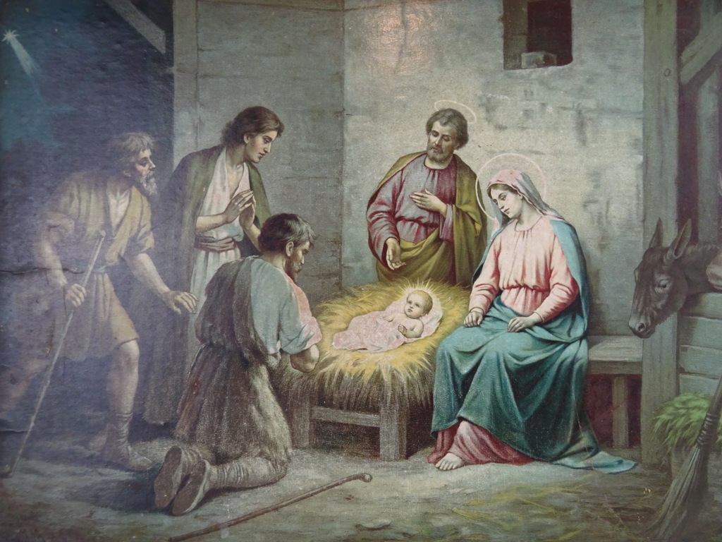 Antieke prent Heilige Familie - Afbeelding 4