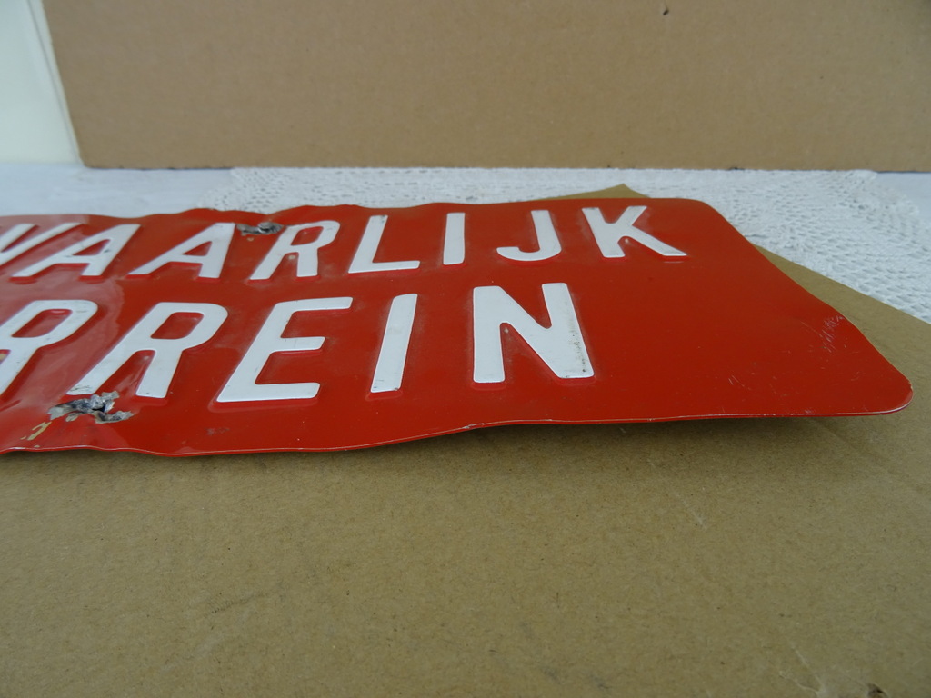 Vintage bord Gevaarlijk terrein - Afbeelding 4