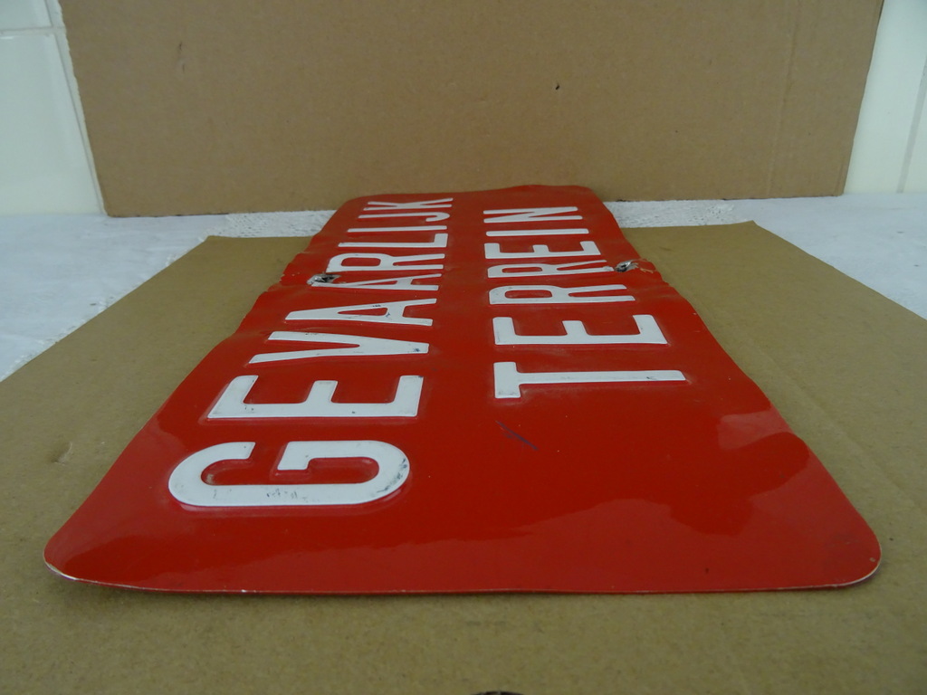 Vintage bord Gevaarlijk terrein - Afbeelding 9