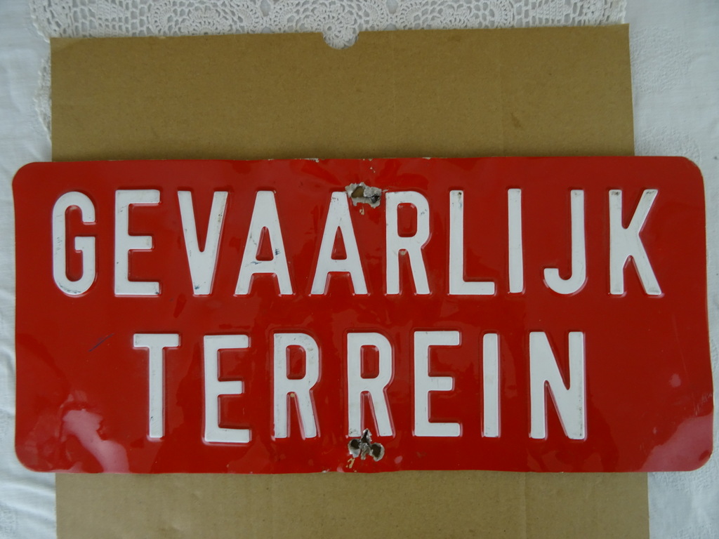 Vintage bord Gevaarlijk terrein - Afbeelding 10