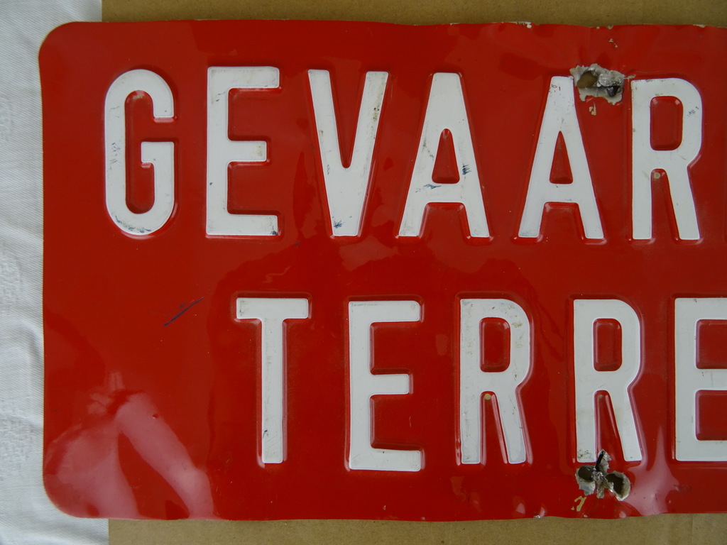 Vintage bord Gevaarlijk terrein - Afbeelding 11