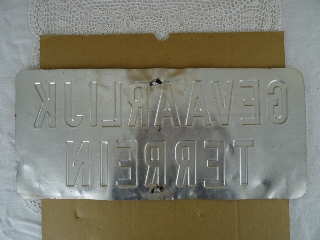 Vintage bord Gevaarlijk terrein - Afbeelding 15