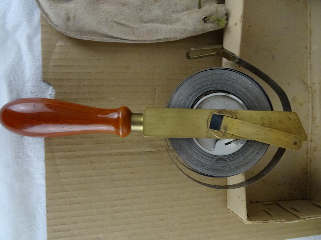 Antiek gereedschap landmeter lint - Afbeelding 2