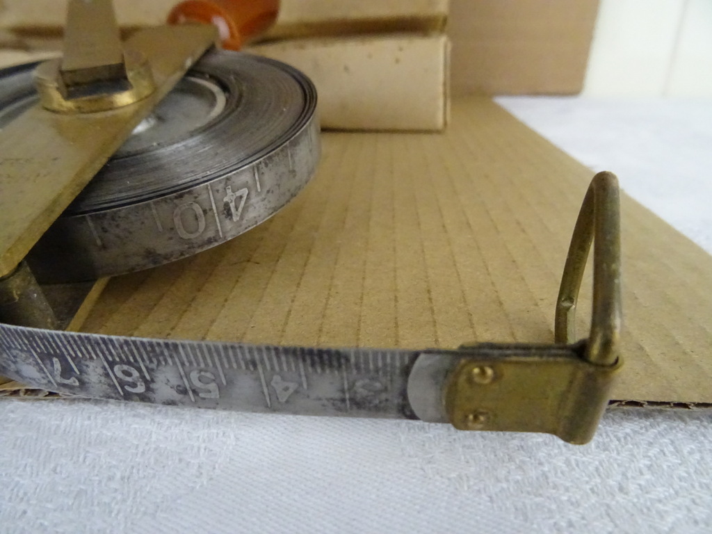 Antiek gereedschap landmeter lint - Afbeelding 8