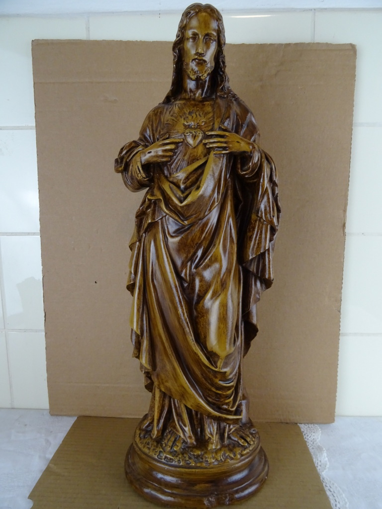Antiek Jezusbeeld van 53 cm