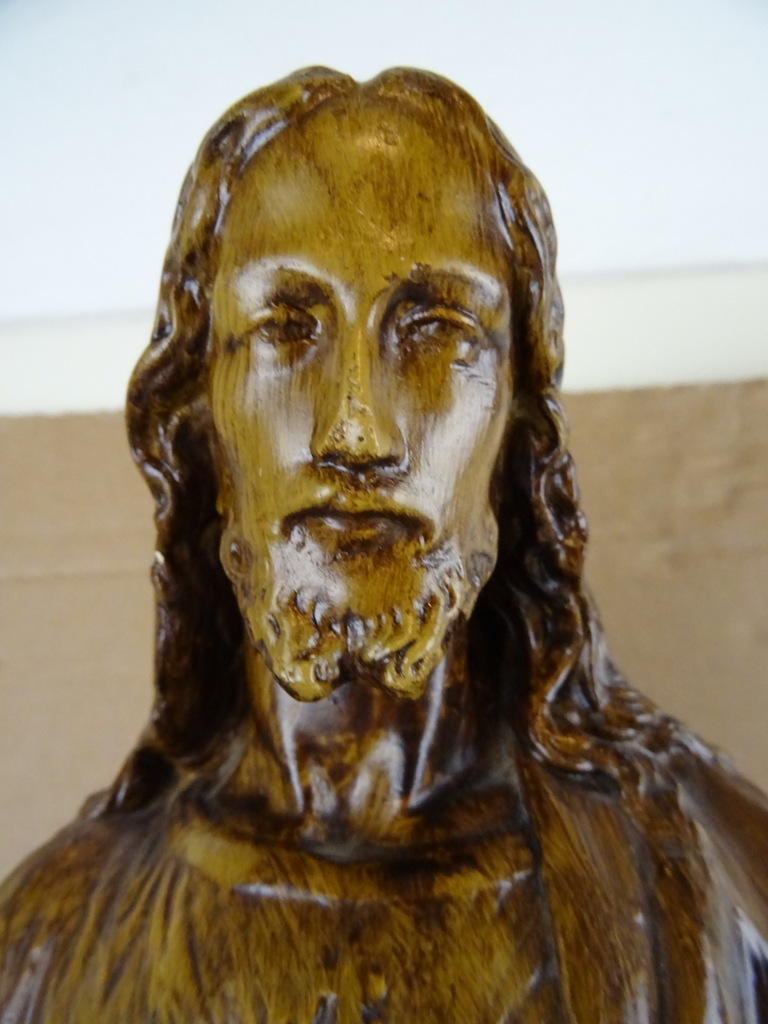 Antiek Jezusbeeld van 53 cm - Afbeelding 4