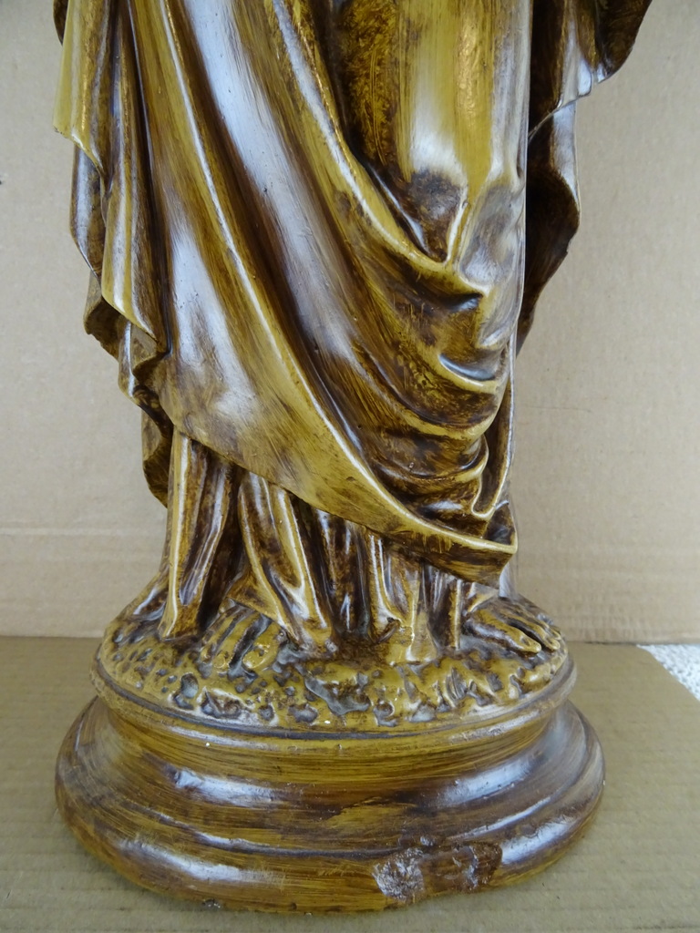 Antiek Jezusbeeld van 53 cm - Afbeelding 5