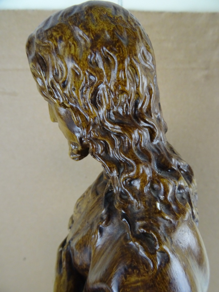 Antiek Jezusbeeld van 53 cm - Afbeelding 7