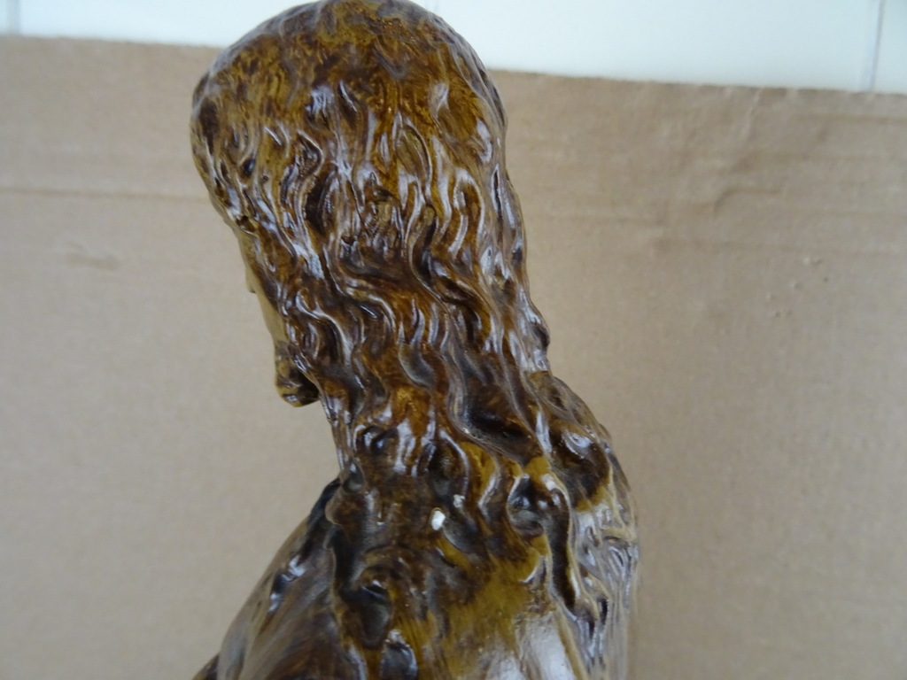 Antiek Jezusbeeld van 53 cm - Afbeelding 11