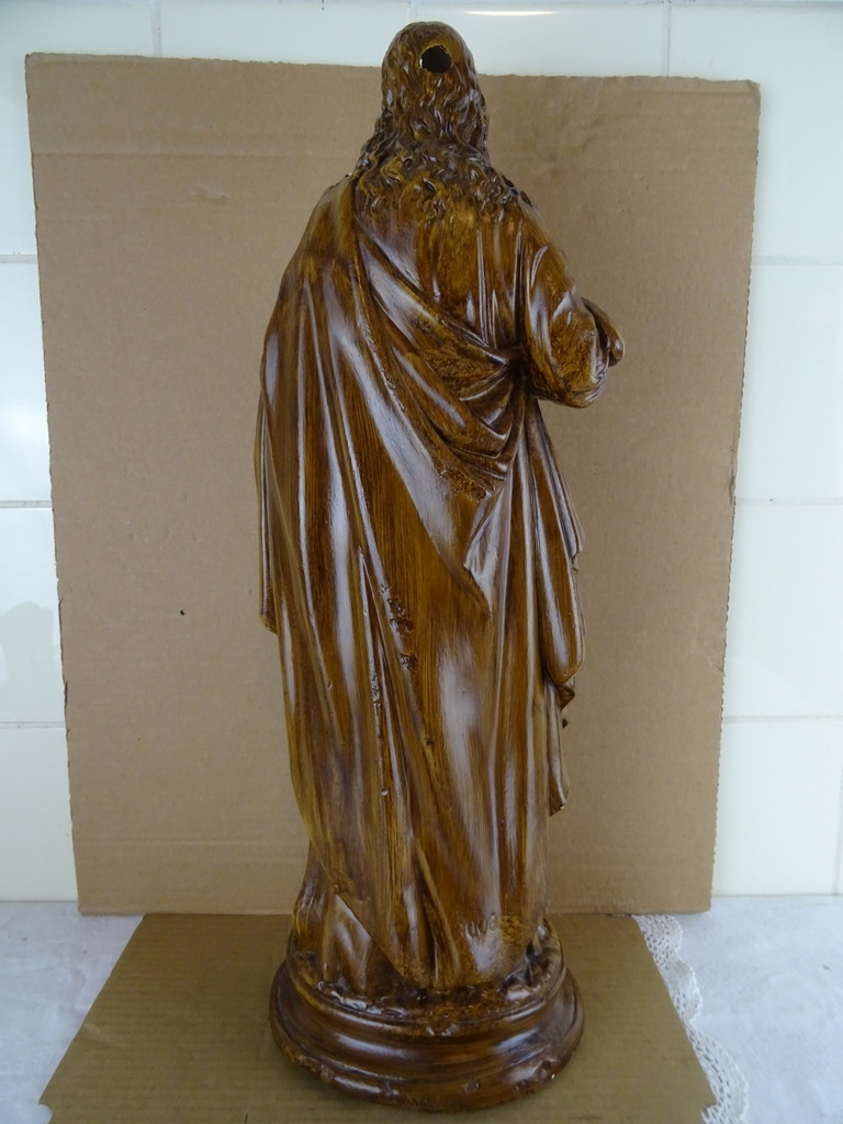 Antiek Jezusbeeld van 53 cm - Afbeelding 12