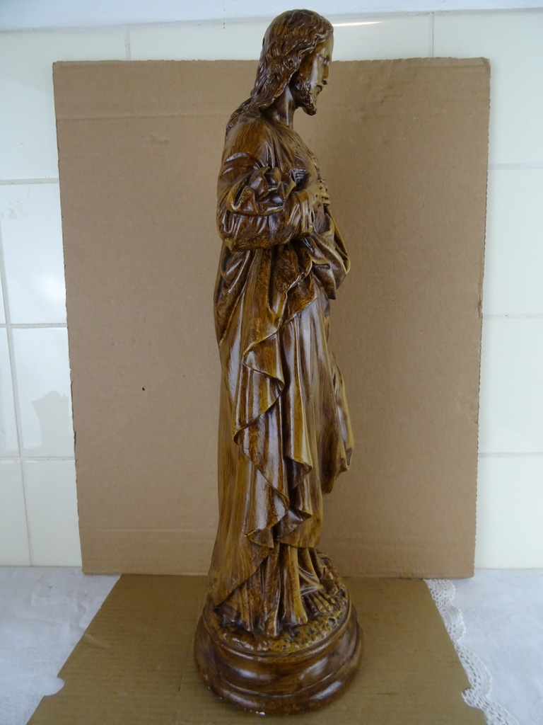 Antiek Jezusbeeld van 53 cm - Afbeelding 17