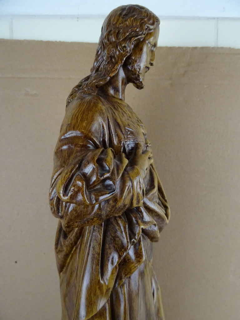 Antiek Jezusbeeld van 53 cm - Afbeelding 18