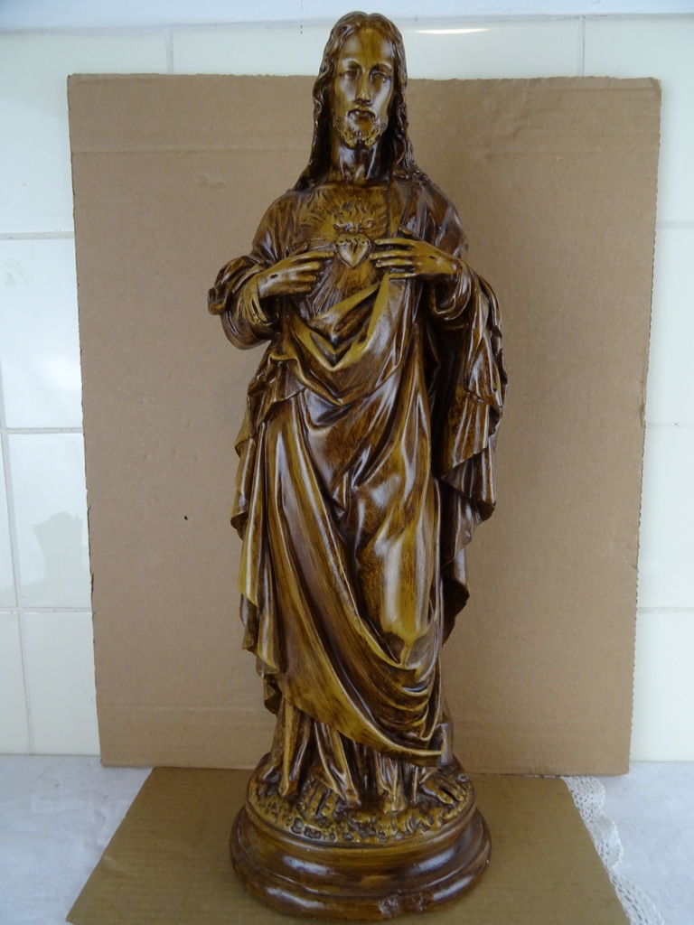 Antiek Jezusbeeld van 53 cm - Afbeelding 21