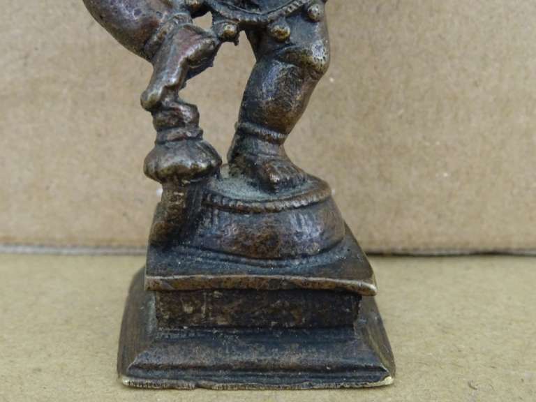 Antiek bronzen Krishna beeldje