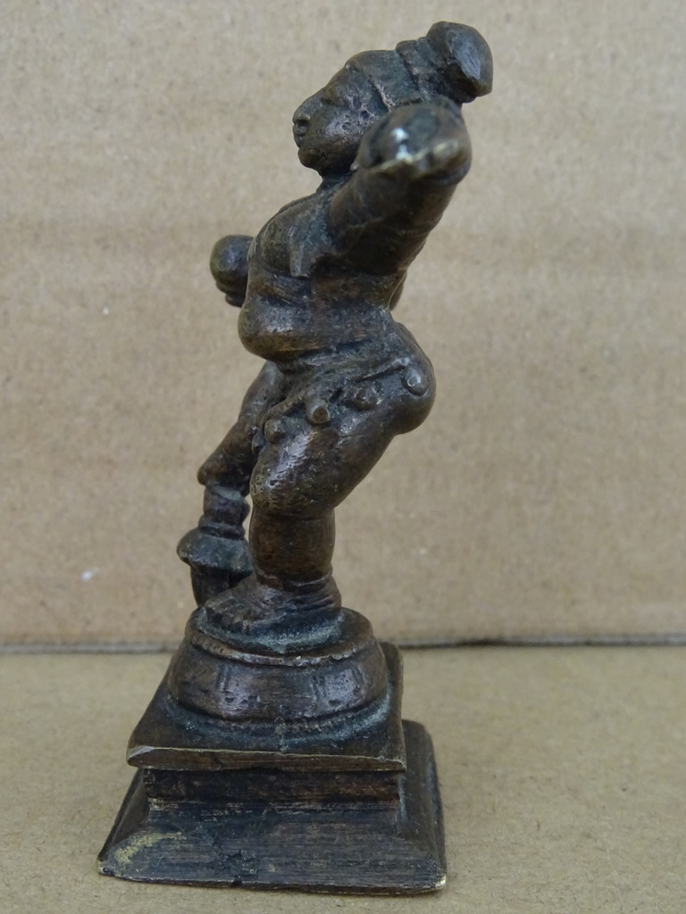 Antiek bronzen Krishna beeldje - Afbeelding 5