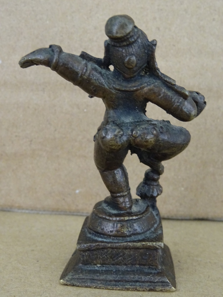 Antiek bronzen Krishna beeldje - Afbeelding 6