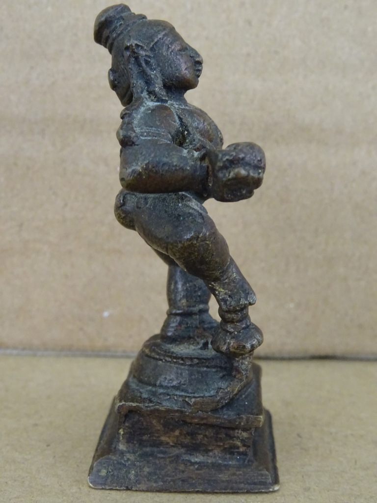 Antiek bronzen Krishna beeldje - Afbeelding 7