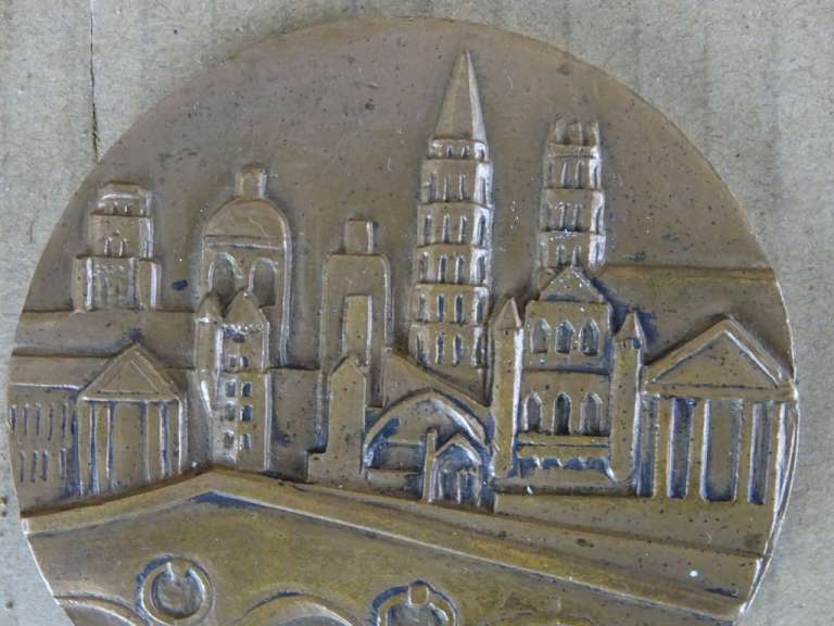 Antieke bronzen penning Toulouse