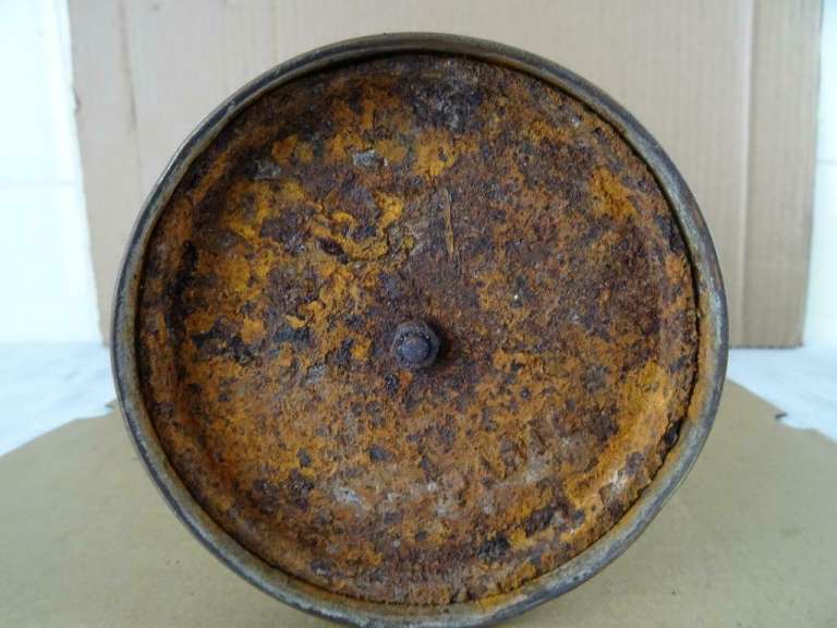 Antieke koperen olielamp 33.5 cm