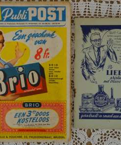 Antiek maandblad Publipost en boekje Liebig